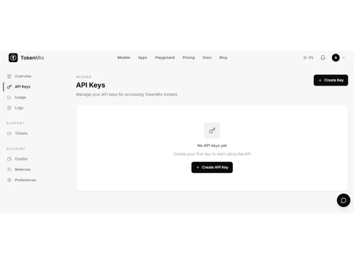 TokenMix-api keys