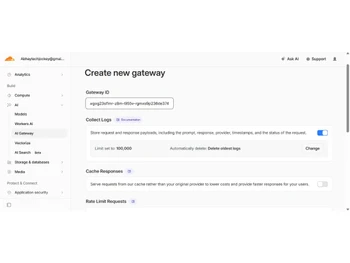 Cloudflare AI Gateway-create