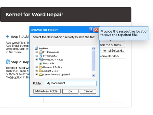 Kernel MS Office File Recovery-Browser Folder