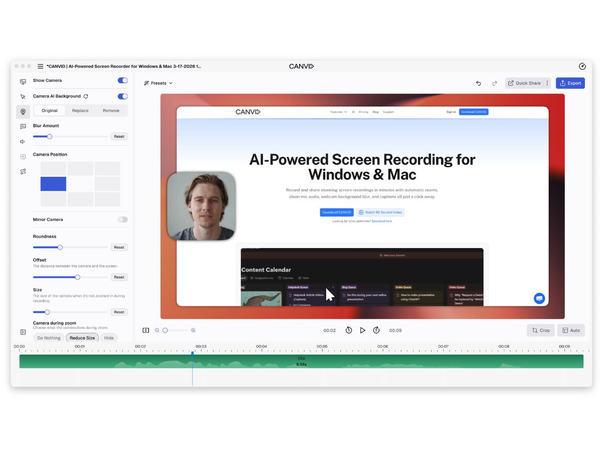 Canvid-AI webcam