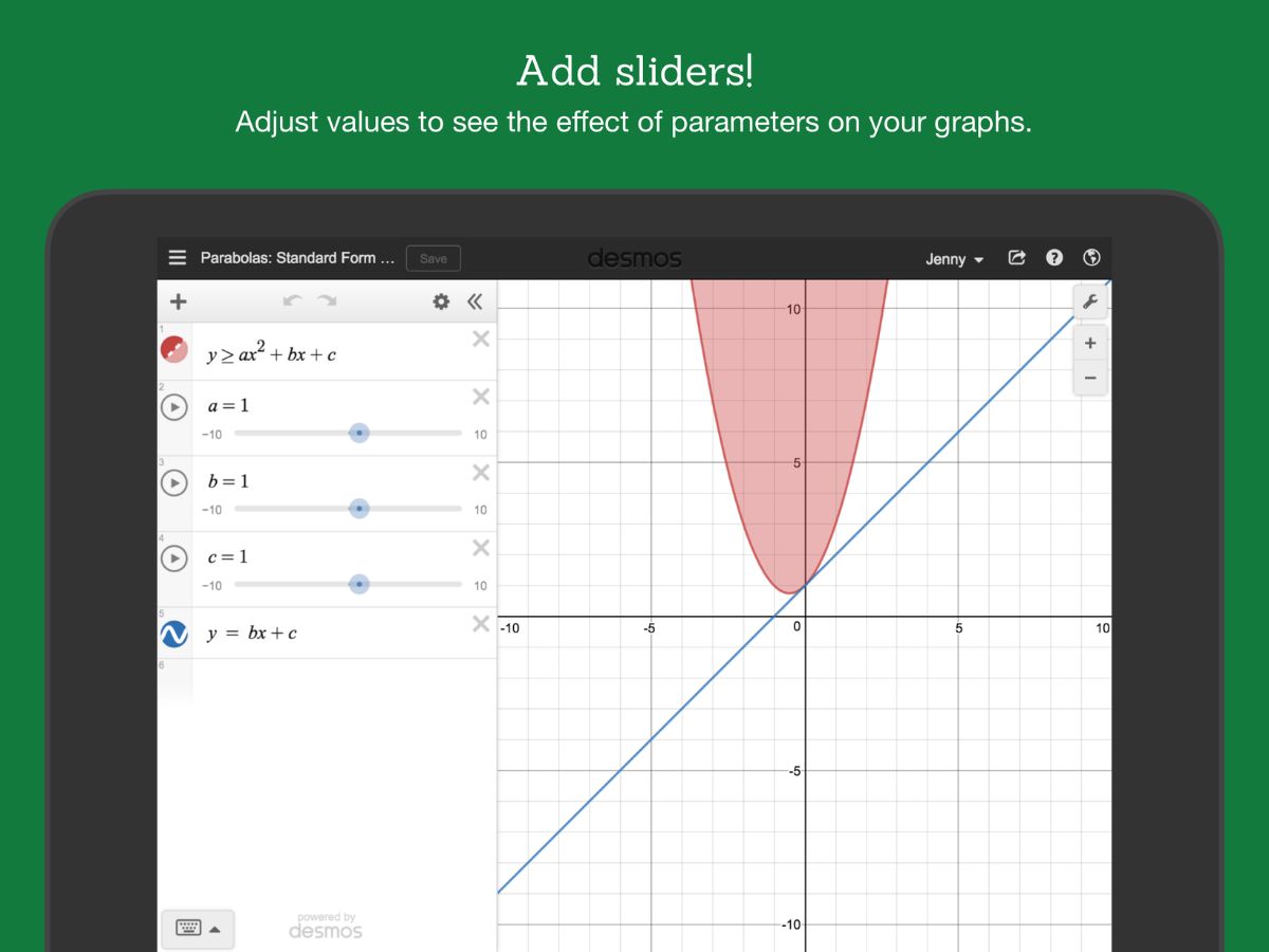 Desmos-slider