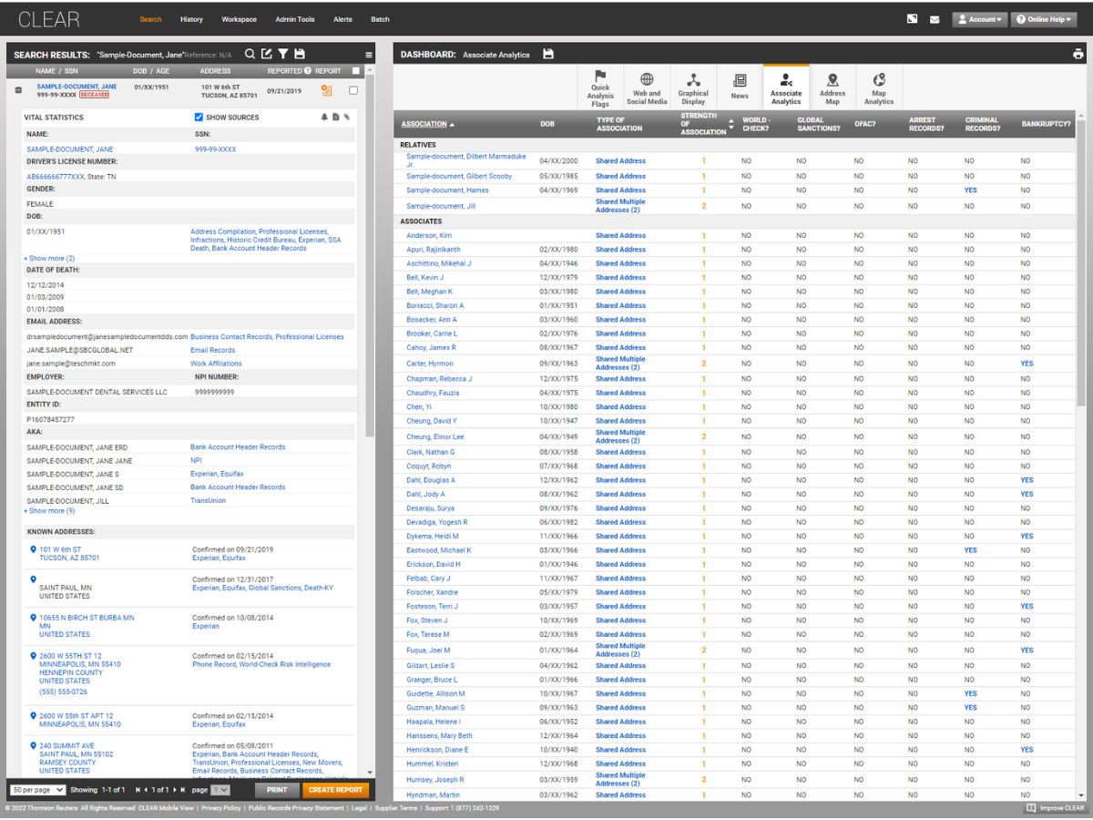 CLEAR-associate analytics