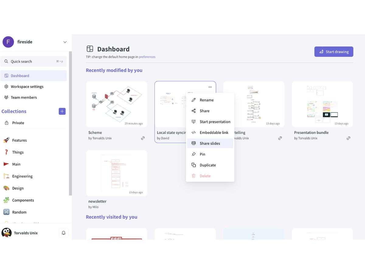 Excalidraw-dashboard