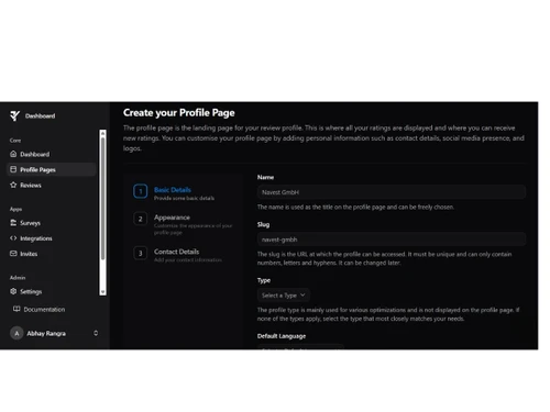 Trustify-create profile