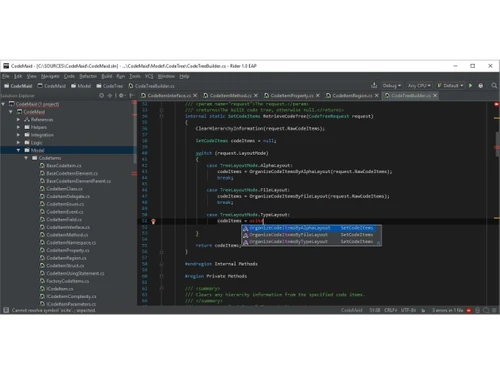 Rider-code completion