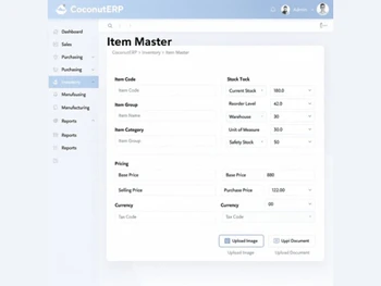 CoconutERP item master