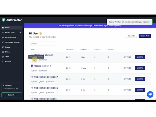 AutoProctor-dashboard