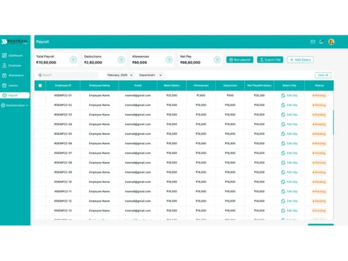 NextKick HRM payroll