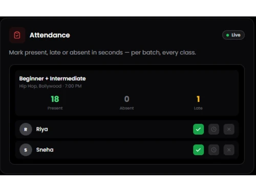 StudioPartner attendance