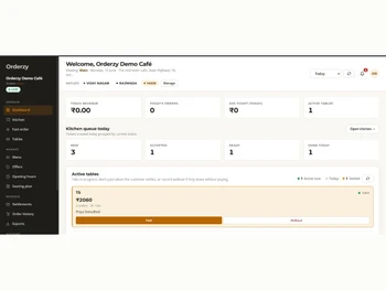 Orderzy dashboard
