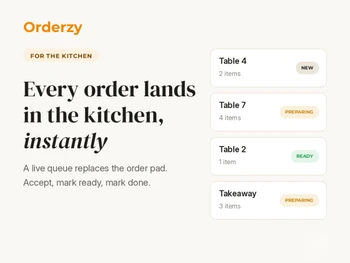 Orderzy tables