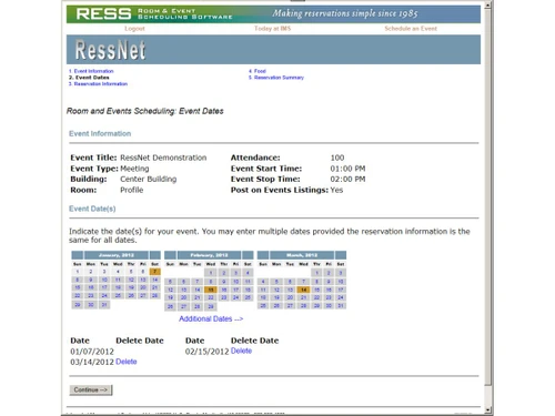 RESS-events scheduling