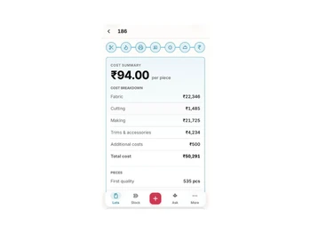 Kamna Cost summary