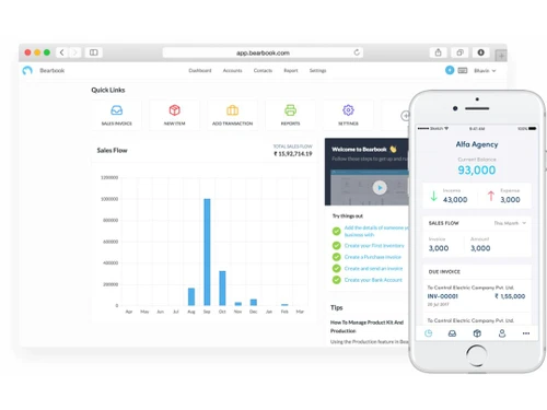 bearbook accounting software dashboard