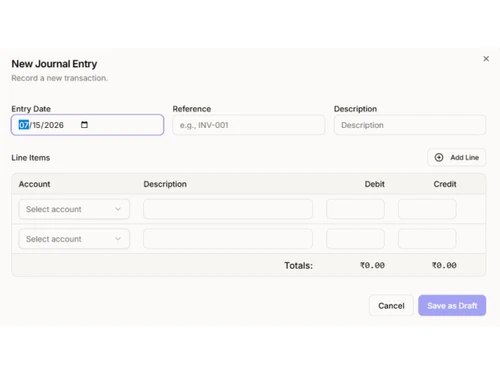 AionCRM-journal entry
