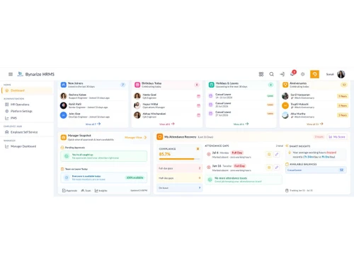 Bynarize HRMS-dashboard