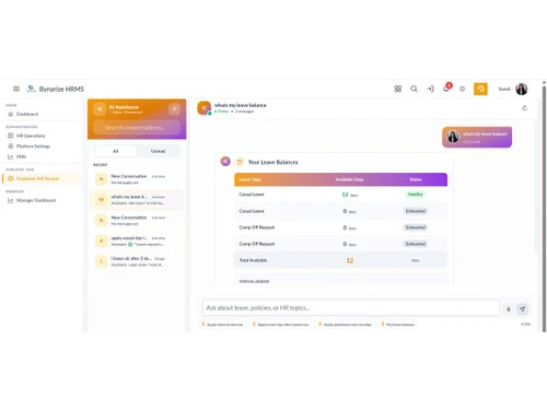 Bynarize HRMS-employee self service