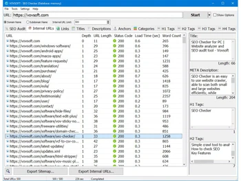 Vovsoft SEO Checker-URLs