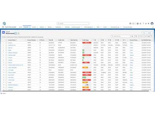 Quick Receivable AR accounts