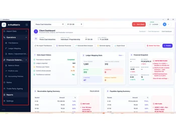 ArthaMatrix client dashboard
