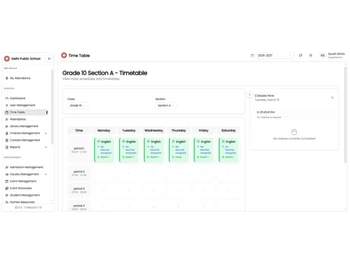 Ovia Erp timetable