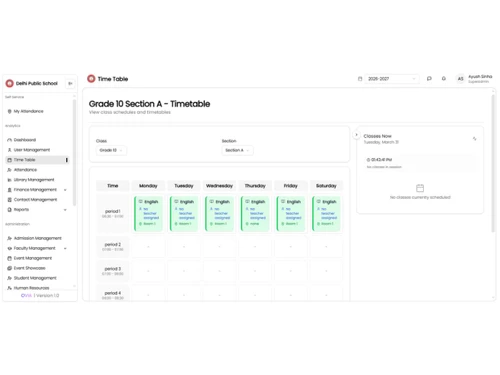 Ovia Erp timetable