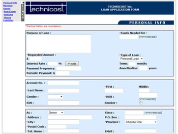 Technicost LOS-personal info