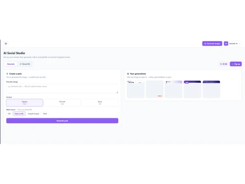 Vedlink AI social studio
