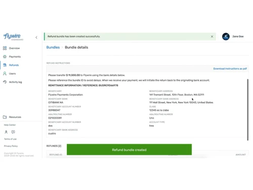 Flywire-bundle