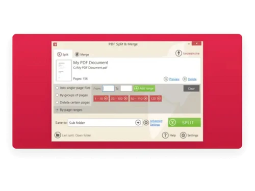Icecream PDF Split & Merger mode