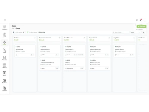 Metrico CRM deals