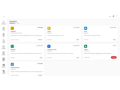 Metrico CRM integration