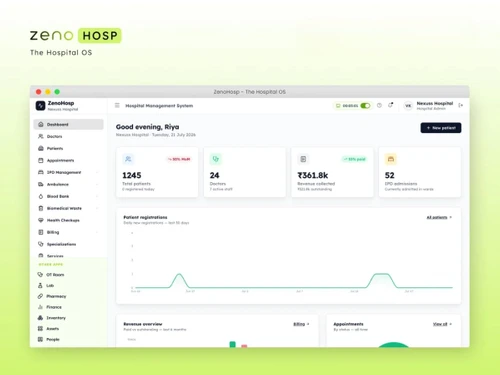 ZenoHosp dashboard