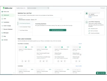 ZipRecruiter-employer dashboard