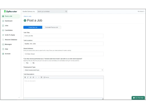 ZipRecruiter-post job