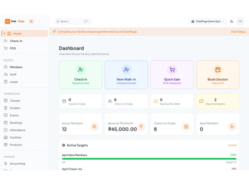 ClubMogo dashboard