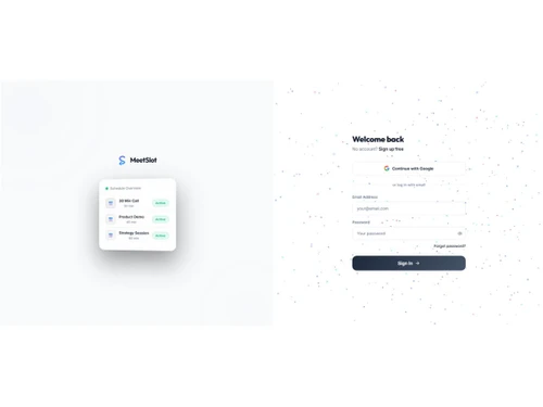 MeetSlot login