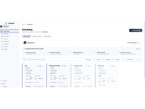 MeetSlot scheduling