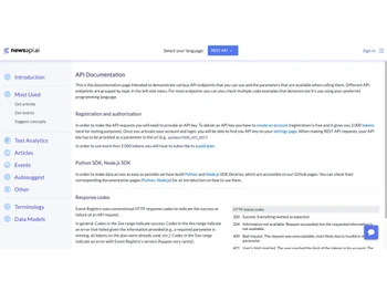 NewsAPI ai-documentation