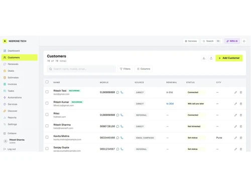 NeerSoft CRM customer