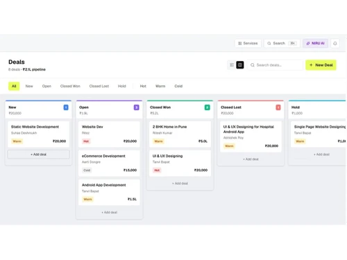 NeerSoft CRM deals