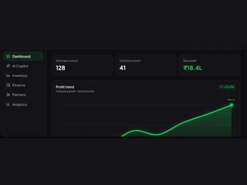 VehicleERP dashboard