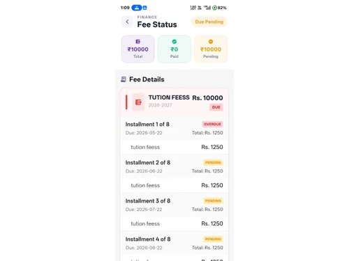 Acadlynk fee status