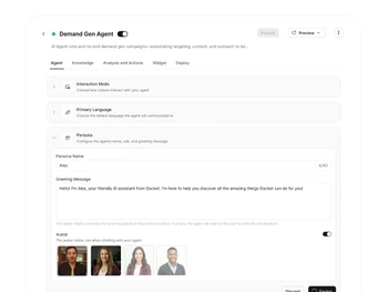 Docket-interaction mode