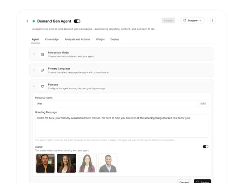 Docket-interaction mode