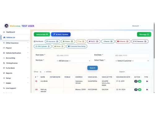 Agenex dashboard