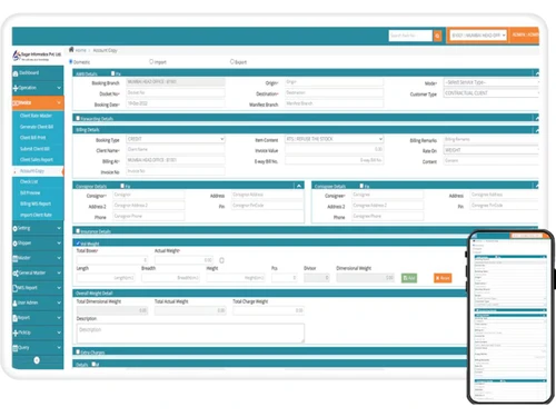 sagar logistics management system account copy