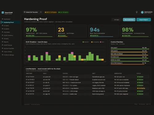ZelarSOAR dashboard