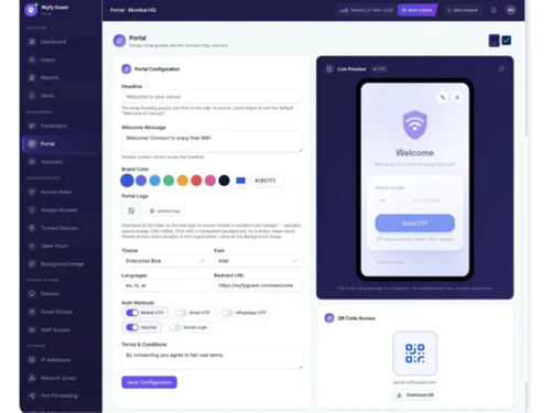 Wyfy Guest portal