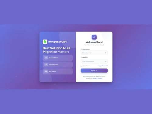 InfraBit Immigration CRM login
